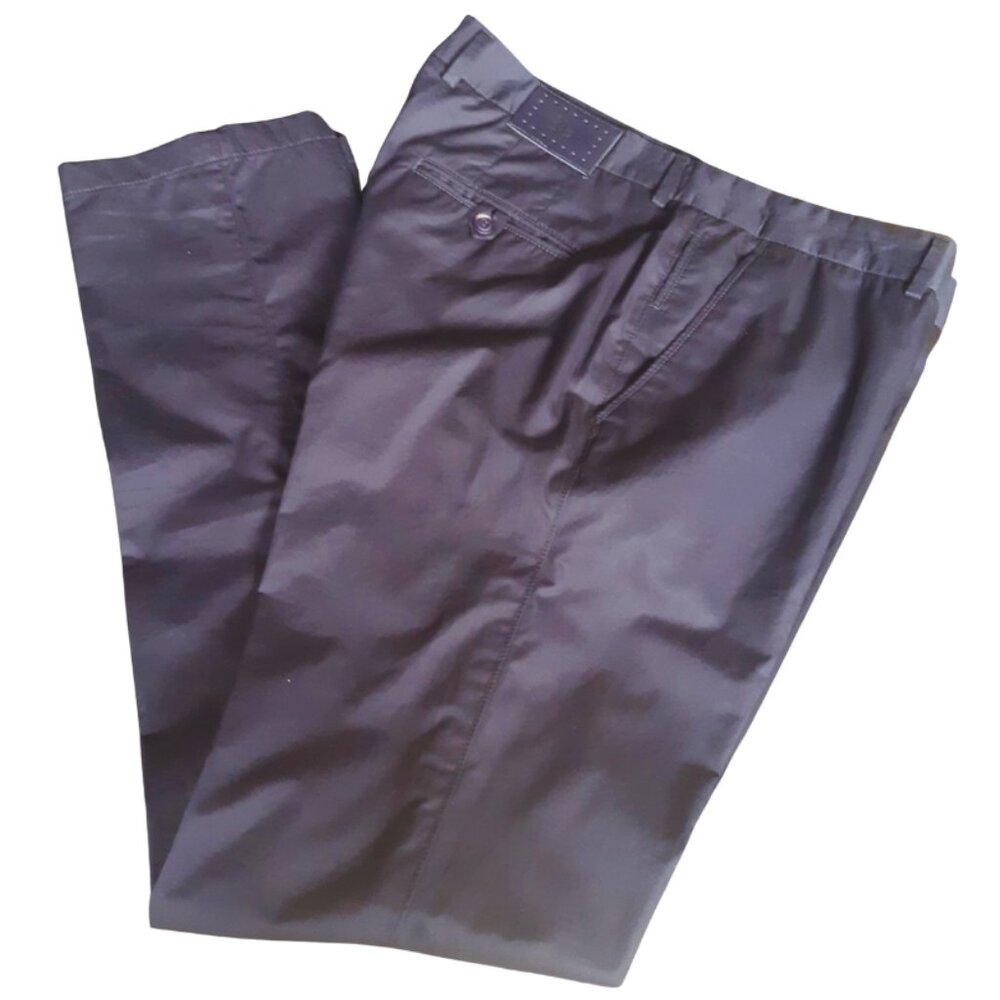 Emilio Guido SZ 38 Navy 100% Cotton Men's Lightweight Pants, Trousers